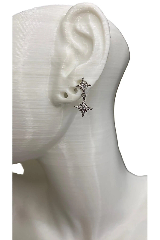 KUTUP YILDIZI TRAGUS PEARSING ÇELİK KIKIRDAK KÜPE (1 ADET )