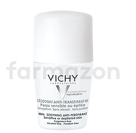 Vichy Roll-On Deodorant Hassas ve Epilasyon Yapılmış Ciltler için 50 ml