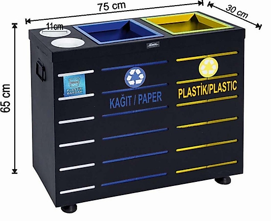 Geri Dönüşüm Kovası İç Kovalı 3'lü ( KDV DAHİL )