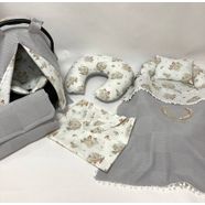 Gri/koala nakışlı 7'li babynest set