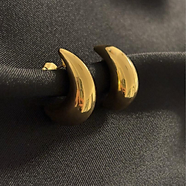 Mango Bombeli Gold Çelik Küpe