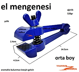 ORTA BOY EL MENGENESİ METAL İŞKENCE ÇELİK HOBİ İŞLERİ KUYUMCU MENGENE MAVİ