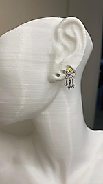 AYYILDIZ AY TAŞI SARKIK TAŞLI Piercing Helix Kıkırdak TRAGUS GÜMÜŞ ÇİVİLİ ÇELİK