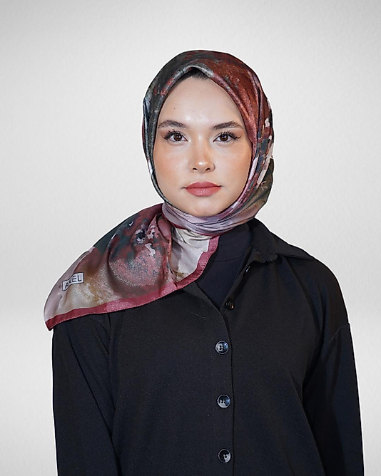 Dijital Kristal Eşarp Pastel Boya Desen