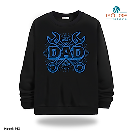 Tamirci Baba Görselli Bisiklet Yaka Erkek kadın Slimfit Sweatshirt