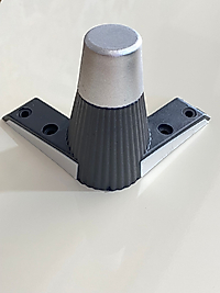 Şato Mobilya Ayağı Siyah - Gümüş 16 cm
