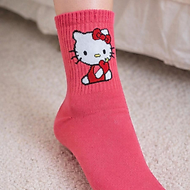 Bayan Hello Kitty Pembe Soket Çorap