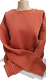 SIFIR YAKA ŞARDONLU SWEAT KAZAK