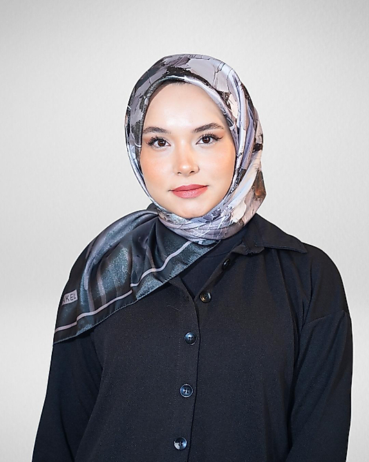 Dijital Kristal Eşarp Pastel Yaprak Desenli