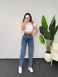 TAŞLI MOM JEAN