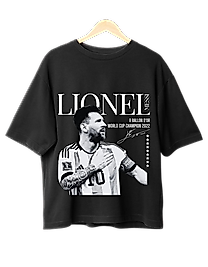 Messi - Baskılı Oversize Tişört