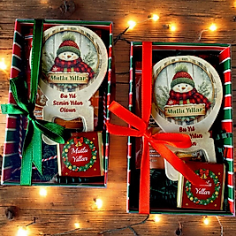 Yeni Yıl Açacak Magnet -Sıcak Çikolata -Çikolata hediye seti