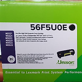Lexmark 56F5U0E Siyah Orjinal Toner Yüksek Kapasite 25.000 Baskı - MX521 / MX522 