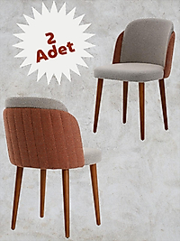Safir Çift Papel Sandalye, Mutfak, Salon Sandalye Bohem, Buklet, Mutfak Sandalyesi 2 Adet