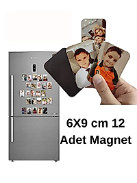 Miracix MR98MG 12 Adet 6x9 cm Kişiye Özel Resimli Buzdolabı Magneti