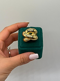 Modern Halka Tasarım Gold Yüzük