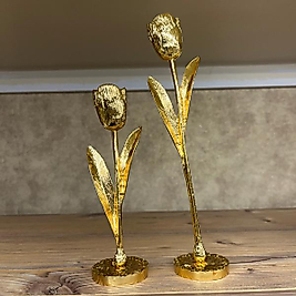 LALE 2'Lİ ŞAMDAN GOLD-GÜMÜŞ