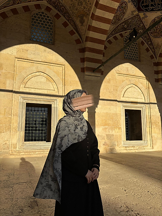 Color Desen Büyük Boy Koton Şal Gri