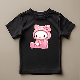 Hello Kitty Baskılı Normal Kalıp  Çocuk Tişört