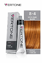 VERTONE SAÇ BOYASI 60 ML. (8-4 KOYU SARI BAKIR)