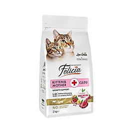 Felicia Hipoalerjenik Az Tahıllı ve Kuzu Etli Anne ve Yavru Kedi Maması (2 kg)