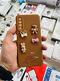 Samsung A30s - A50 Ayıcık Kabartmalı Telefon Kılıfı
