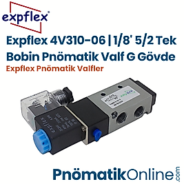 Expflex 4V310-06 | 1/8' 5/2 Tek Bobin Pnömatik Valf G Gövde