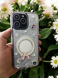İPhone 11 Aynalı Taşlı Telefon Kılıfı -1