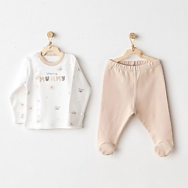 Happy Animals 2'li Zıbın Set Beige