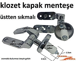 KLOZET KAPAK MENTEŞESİ ÜSTTE SIKMALI KOLAY MONTAJ AHŞAP KAPAK VİDASI SİLİKONLU KAPAK LÜKS KAPAK