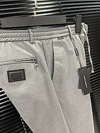 Dolce & Gabbana Siyah Logo Detaylı Erkek düz Paça Pantolon