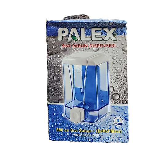 PALEX SIVI SABUN DİSPENSERİ ŞEFFAF MAVİ 500 CC