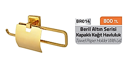 Beril Gold Kapaklı Kağıt Havluluk Pirinç