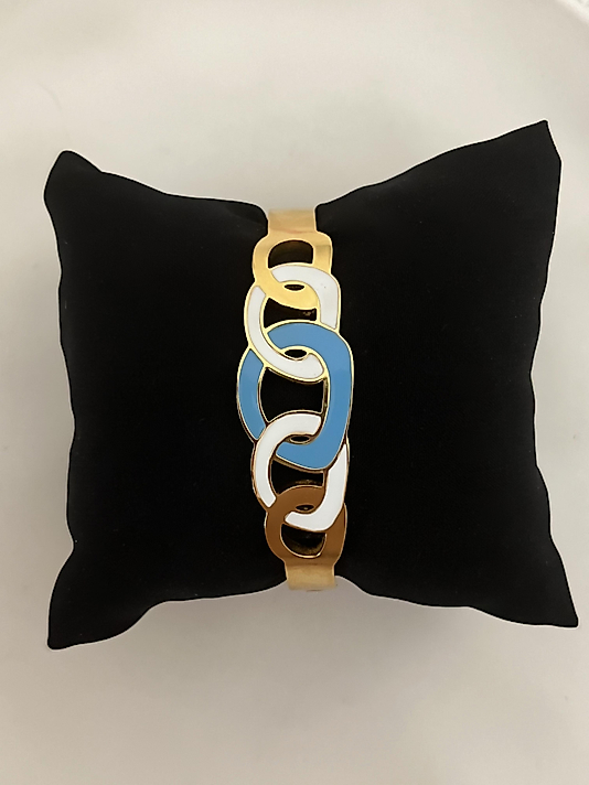 Çelik Mavi Beyaz Kelepçe