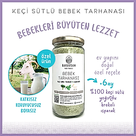 Keçi Sütlü, Brokoli ve Ispanaklı Bebek Tarhanası