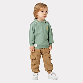 Erkek Çocuk 2-5 Yaş Alt Üst İkili Yeşil Takım