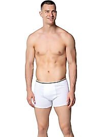 Sedef Yıldızı 1013 Erkek Likralı Boxer Askeri Beyaz
