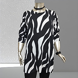 zebra desen tunik