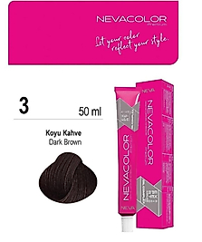 NEVACOLOR KOYU KAHVE SAÇ BOYASI 3 NUMARA