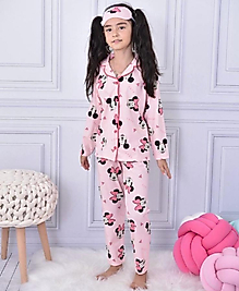 Love ve minnie baskılı kız çocuk gecelik