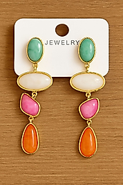 Jewelry Uzun ve Renkli Küpe