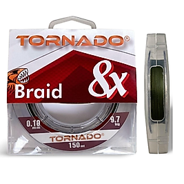 Tornado 0,10 mm 8x 150m İp Misina (Koyu Yeşil)