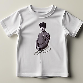 Ulusal Baskılı Normal Kalıp  Çocuk Tişört