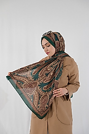Etro Pamuk İpek Şal - YEŞİL/ALTIN