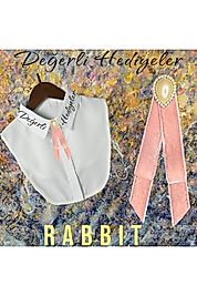 Rabbit Taşlı Broş Kadın Yaka Aksesuarı Yaka Kurdela Erkek Kurdele Broş Yaka Iğnesi Gotik Aksesuar