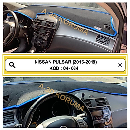 Nissan Pulsar 2016 - 2019 Konsol Torpido A3D Koruma