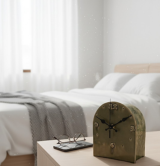 Haki Renkli Oval Masa Saati MS033