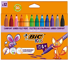 BIC KEÇELİ KALEM JUMBO COMFORT 12 RENK 517250