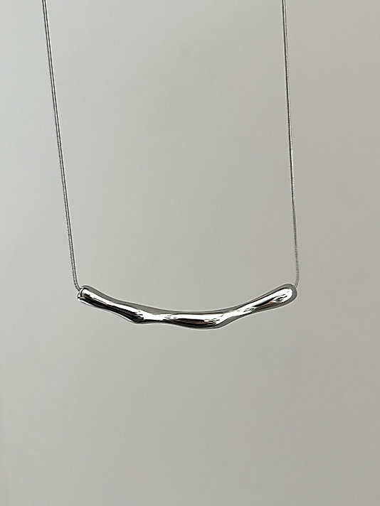 Çelik Silver Bambu Kolye