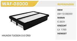 HAVA FİLTRESİ HYUNDAI TUCSON 2.0 CRD